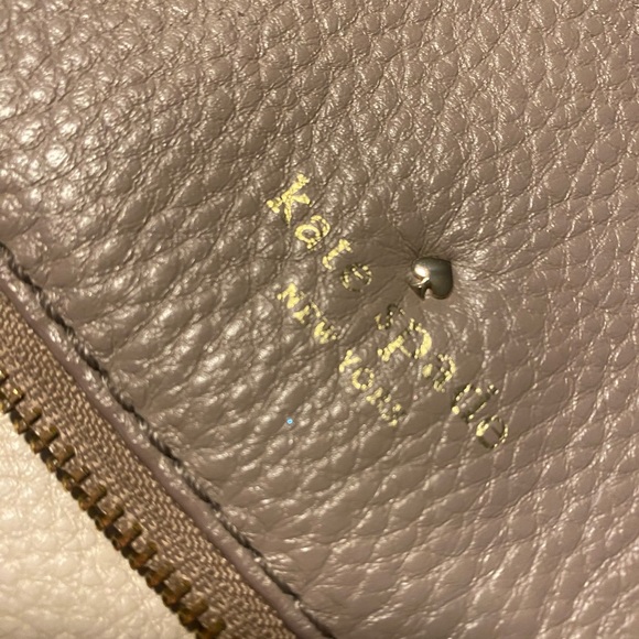 Kate Spade Leather Shoulder Bag EUC TAN AND IVORY - Picture 6 of 9